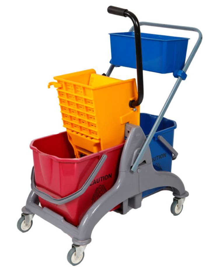 60L Double Mop Wringer Trolley System